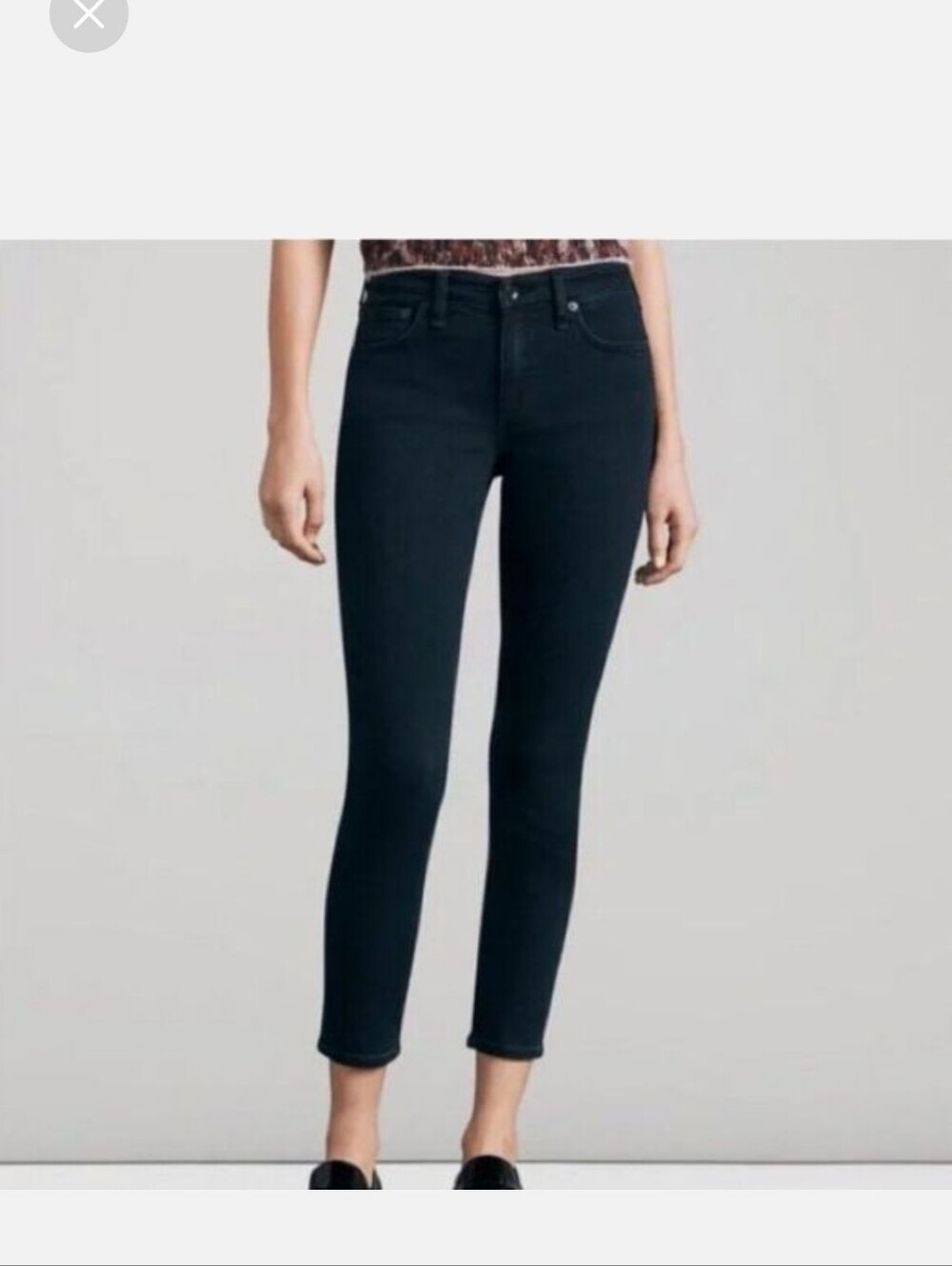 rag & bone Dark Black Ankle Skinny Jeans